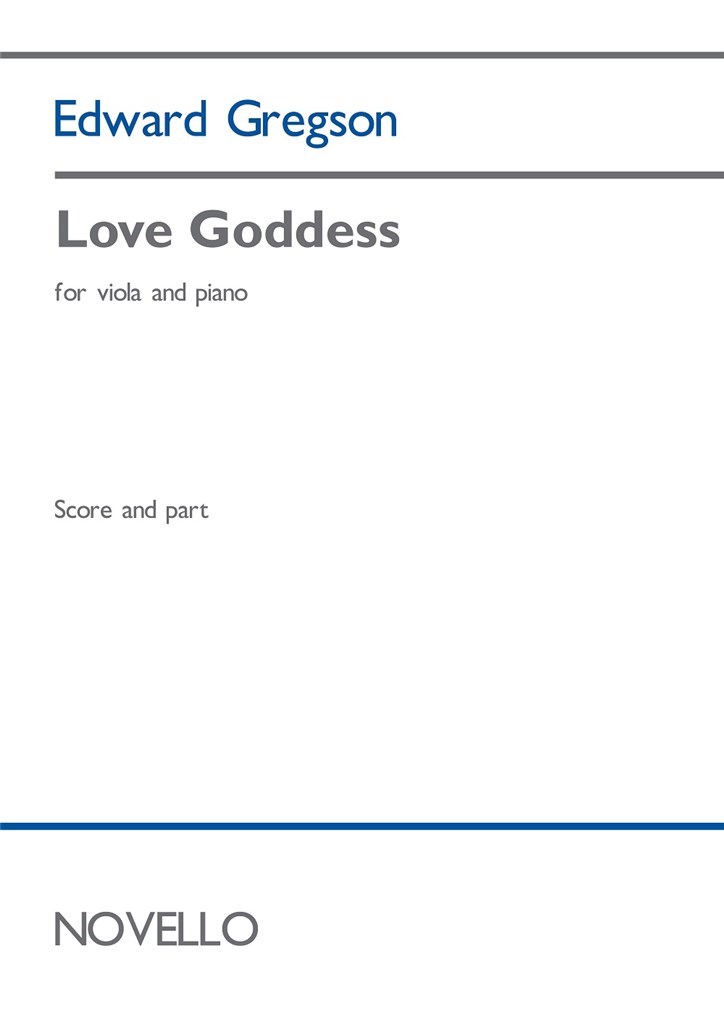 Gregson Love Goddess Viola & Piano Sheet Music Songbook