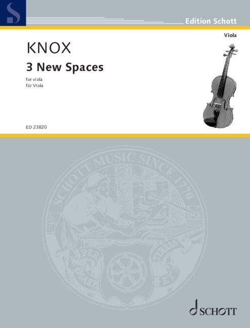 Knox 3 New Spaces Viola Sheet Music Songbook