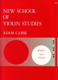Carse New School Of Violin Studies Book 1 Sheet Music Songbook