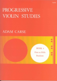 Carse Progressive Studies Book 4 Violin Sheet Music Songbook