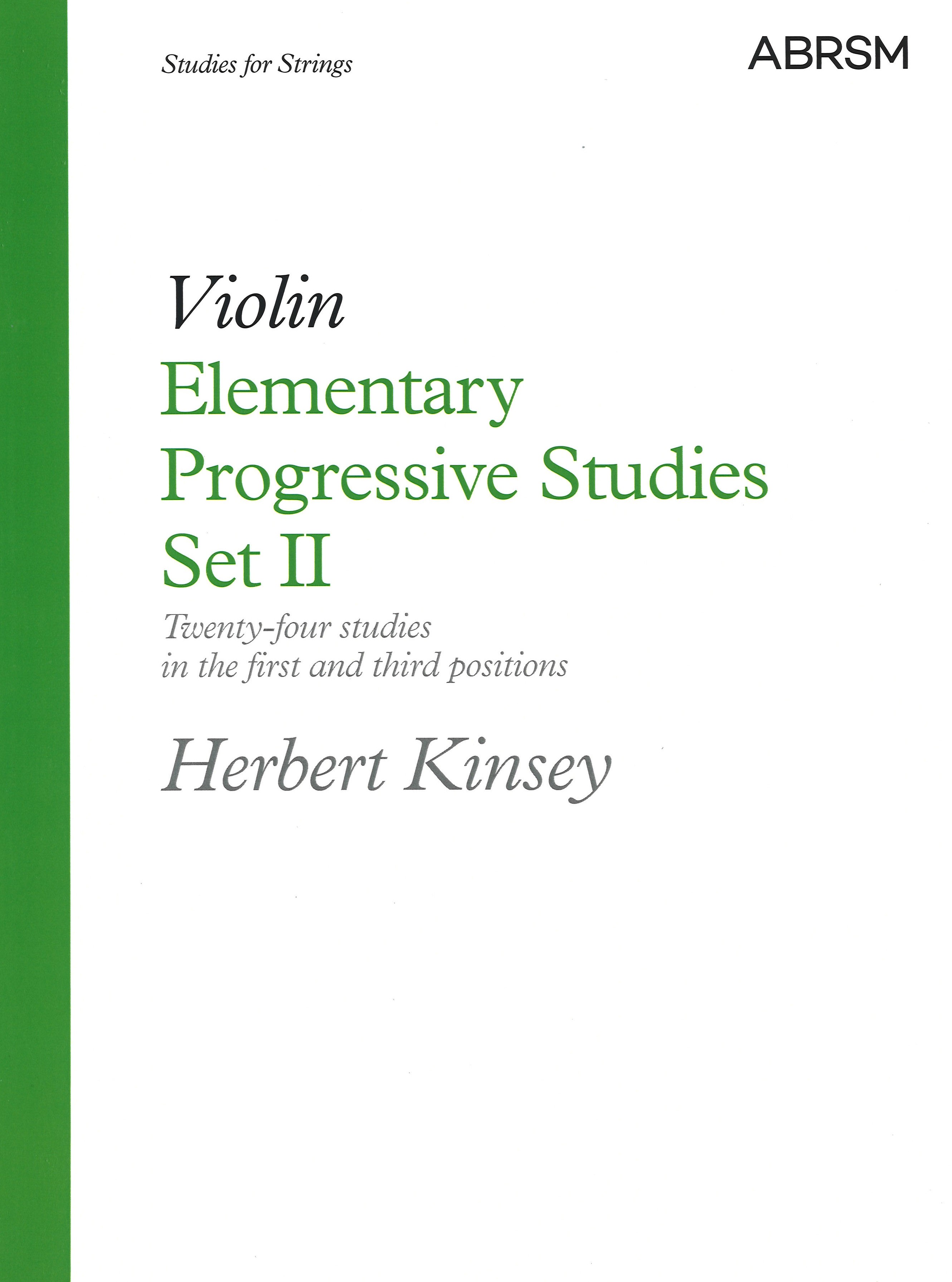 Kinsey Elementary Progressive Studies Set2 Violin Sheet Music Songbook