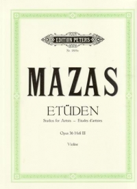 Mazas Studies Book 3 Op36 Violin Sheet Music Songbook