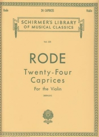 Rode 24 Caprices Violin Sheet Music Songbook