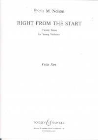 Right From The Start Nelson Violin Part Sheet Music Songbook