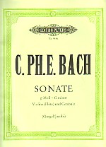 Bach Cpe Sonata Gmin Violin Sheet Music Songbook