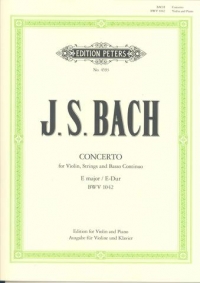Bach Concerto No 2 E Bwv1042 Strub Violin & Pf Sheet Music Songbook