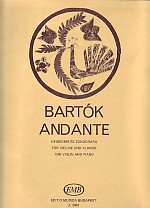 Bartok Andante Violin Sheet Music Songbook