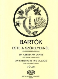 Bartok Evening In The Village & Slovak Peasnts Dnc Sheet Music Songbook