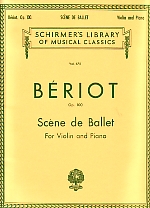 Beriot Scene De Ballet Op100 Violin Sheet Music Songbook