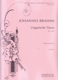 Brahms Hungarian Dances (2) Nos 5 6 Joachim Violin Sheet Music Songbook