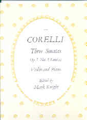 Corelli Sonatas (3) Op5 Nos 8 9 11 Violin Sheet Music Songbook