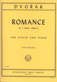 Dvorak Romance Op11 Fmin Gingold Violin & Piano Sheet Music Songbook