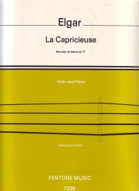 Elgar La Capricieuse (morceau De Genre Op17)violin Sheet Music Songbook