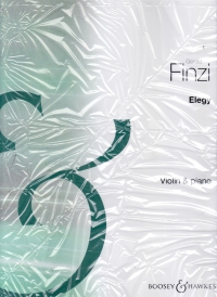 Finzi Elegy Violin Sheet Music Songbook