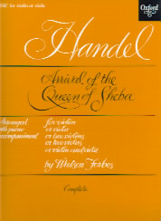 Handel Arrival Queen Of Sheba Violin Or Viola Sheet Music Songbook