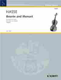 Hasse Bourree & Menuet Violin Sheet Music Songbook