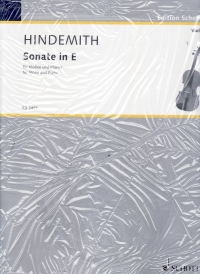 Hindemith Sonata E (1935) Violin & Piano Sheet Music Songbook