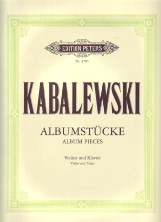 Kabalevsky (albumstucke) Pieces Violin Sheet Music Songbook
