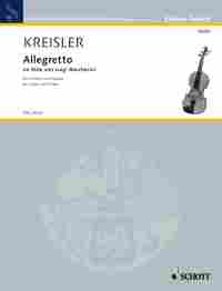 Kreisler Allegretto In Style Boccherini  Violin Sheet Music Songbook
