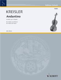 Kreisler Andantino In Style Martini  Violin Sheet Music Songbook