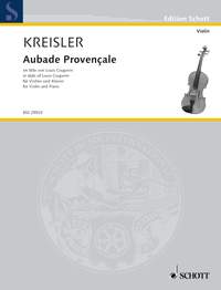 Kreisler Aubade Provencale Style Couperin Violin Sheet Music Songbook