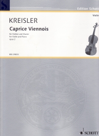 Kreisler Caprice Viennois Op2  Violin Sheet Music Songbook