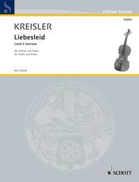 Kreisler Liebesleid 3 Old Viennese Dances Sheet Music Songbook