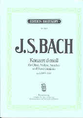 Bach Concerto Dmin Bwv1060 2 Violins(oboe) & Piano Sheet Music Songbook