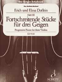 Doflein Progressive Pieces For 3 Violins Book 3 Sheet Music Songbook