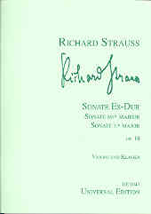 Strauss R Sonata Op18 Eb Violin & Piano Sheet Music Songbook