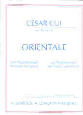 Cui Orientale Op50 No 9 Violin & Piano Sheet Music Songbook
