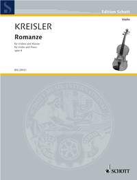Kreisler Romanze Op4 Violin Sheet Music Songbook