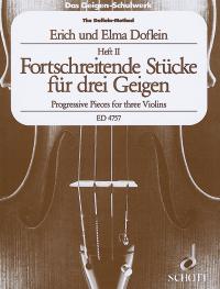 Doflein Progressive Pieces For 3 Violins Book 2 Sheet Music Songbook
