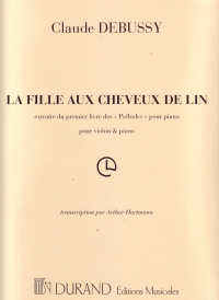 Debussy La Fille Aux Cheveaux De Lin Hartmann Vln Sheet Music Songbook