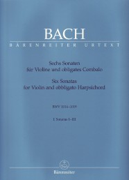 Bach Sonatas (6) Vol 1 Bwv1014-1019 Violin & Hpchd Sheet Music Songbook