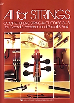All For Strings Book 3 Violin Anderson/frost Sheet Music Songbook