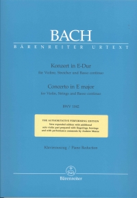 Bach Concerto No 2 E Bwv1042 Violin & Piano Sheet Music Songbook