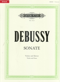 Debussy Sonata Violin Sheet Music Songbook