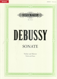 Debussy Sonata Violin Sheet Music Songbook