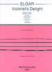 Elgar Violinists Delight Sheet Music Songbook
