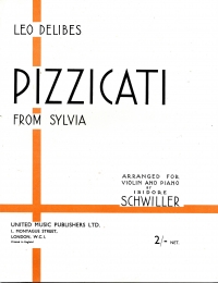 Delibes Pizzicati From Sylvia Violin Solo Sheet Music Songbook