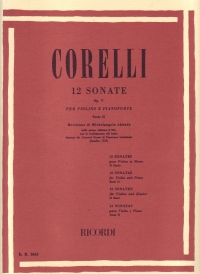 Corelli Sonatas (12) Op5 Vol 2 7-12 Violin Sheet Music Songbook