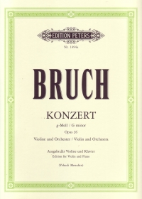 Bruch Violin-konzert Op26 Gmin (menuhin) Violin Sheet Music Songbook