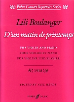 Boulanger Dun Matin De Printemps Violin & Piano Sheet Music Songbook
