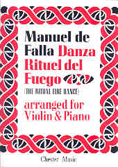 Falla Ritual Fire Dance Violin Sheet Music Songbook