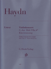 Haydn Concerto Violin Gmaj Hob Viia:4 Violin Sheet Music Songbook