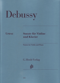 Debussy Violin Sonata Violin & Piano Sheet Music Songbook