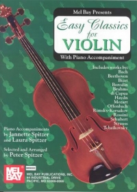 Easy Classics For Violin Spitzer + Online Sheet Music Songbook