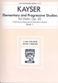 Kayser Elementary & Progressive Studies Op20 Bk 1 Sheet Music Songbook