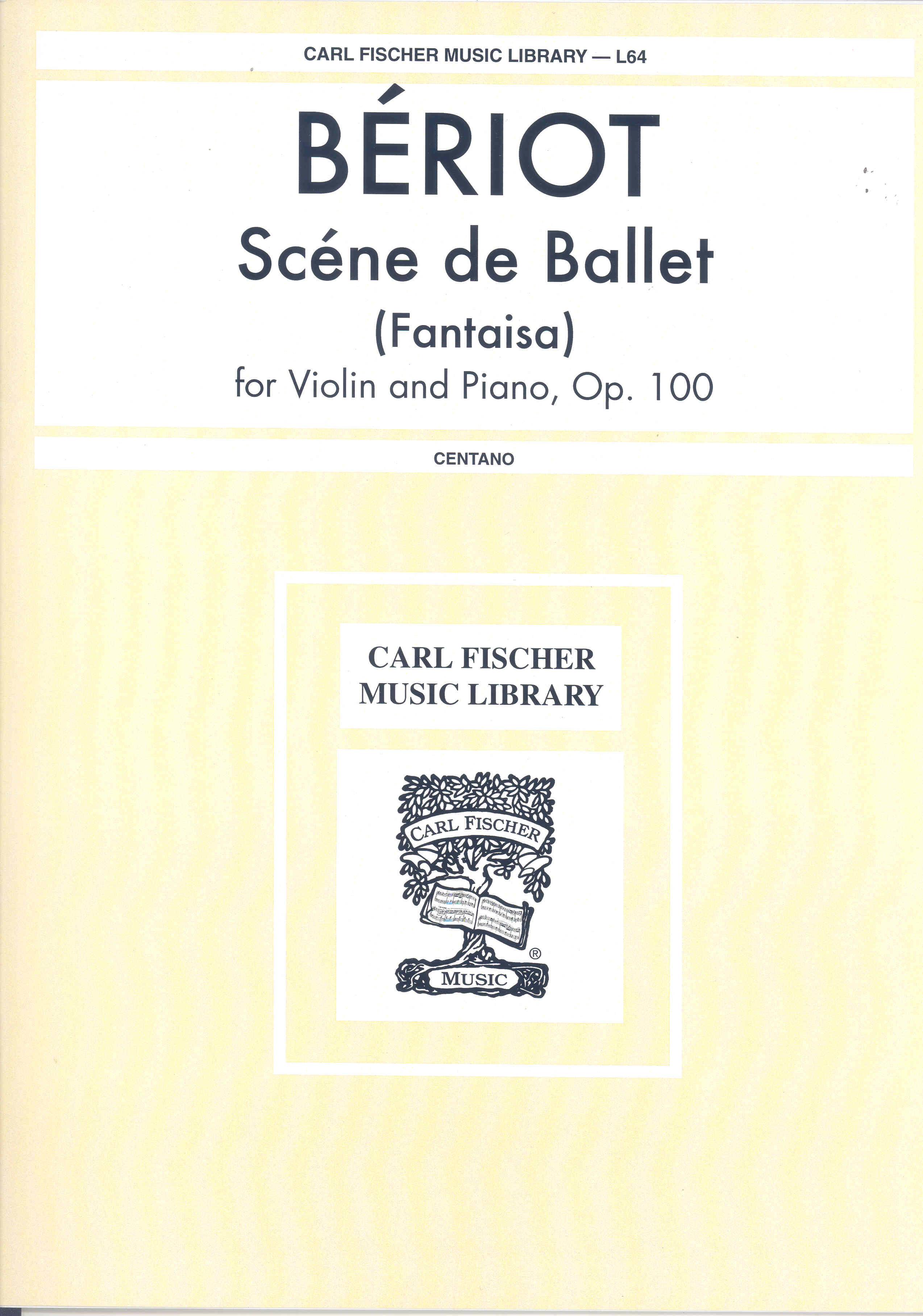 Beriot Scene De Ballet Op100 Violin & Piano Sheet Music Songbook